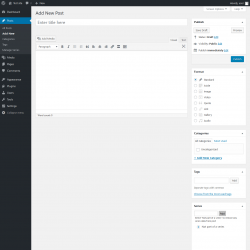 Page screenshot: Edit Post &lsaquo; Test site &mdash; WordPress