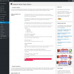 Page screenshot: Settings &rarr; Series Options