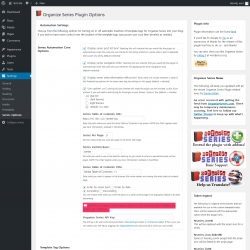 Page screenshot: Settings &rarr; Series Options