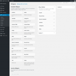 Page screenshot: Widgets &lsaquo; Test site &mdash; WordPress