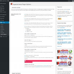 Page screenshot: Settings &rarr; Series Options