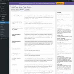 Page screenshot: Settings &rarr; Series Options &rarr; Templates