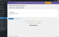 Page screenshot: Settings &rarr; Series Options &rarr; Uninstall
