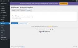Page screenshot: Settings &rarr; Series Options &rarr; Uninstall