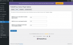 Page screenshot: Settings &rarr; Series Options &rarr; Icons