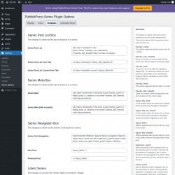Page screenshot: Settings &rarr; Series Options &rarr; Templates