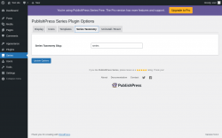 Page screenshot: Series &rarr; Series Taxonomy