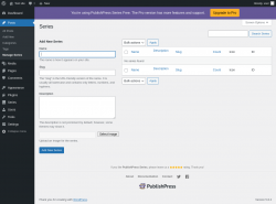 Page screenshot: Posts &rarr; Manage Series