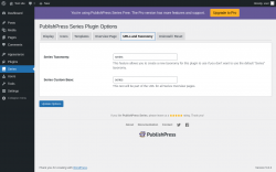 Page screenshot: Series &rarr; URLs and Taxonomy