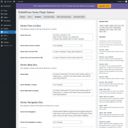 Page screenshot: Series &rarr; Templates