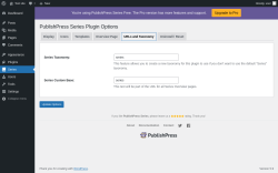 Page screenshot: Series &rarr; URLs and Taxonomy