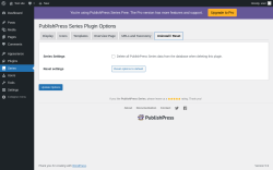 Page screenshot: Series &rarr; Uninstall / Reset
