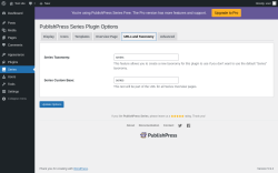 Page screenshot: Series &rarr; URLs and Taxonomy