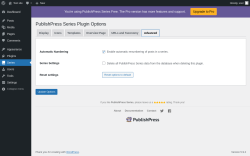 Page screenshot: Series &rarr; Advanced