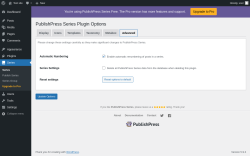Page screenshot: Series &rarr; Advanced