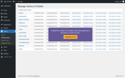 Page screenshot: Series &rarr; Publish Series