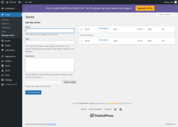 Page screenshot: Posts &rarr; Manage Series