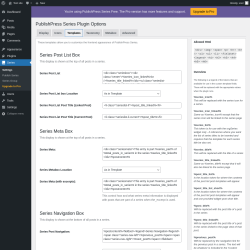 Page screenshot: Series &rarr; Templates