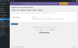 Page screenshot: Series &rarr; Taxonomy