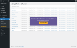 Page screenshot: Series &rarr; Publish Series