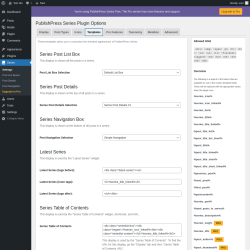 Page screenshot: Series &rarr; Templates