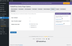 Page screenshot: Series &rarr; Metabox