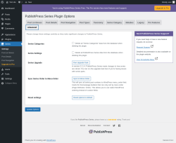 Page screenshot: Series &rarr; Advanced