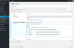 Page screenshot: Plugins &lsaquo; Test site &mdash; WordPress
