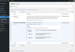 Page screenshot: Plugins &lsaquo; Test site &mdash; WordPress