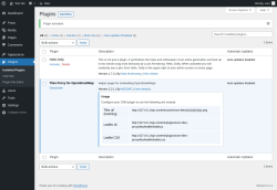 Page screenshot: Plugins &lsaquo; Test site &mdash; WordPress