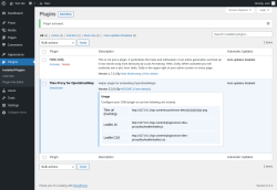 Page screenshot: Plugins &lsaquo; Test site &mdash; WordPress