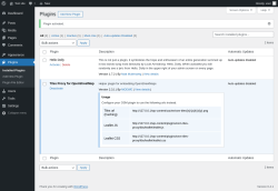 Page screenshot: Plugins &lsaquo; Test site &mdash; WordPress