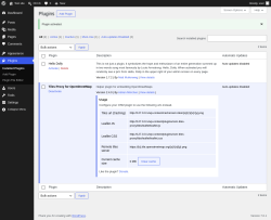 Page screenshot: Plugins &lsaquo; Test site &mdash; WordPress