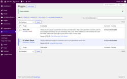 Page screenshot: Plugins &lsaquo; Test site &mdash; WordPress