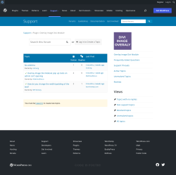 Page screenshot: Overlay Image → Support Forum