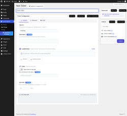 Page screenshot: OXP Tickers &rarr; New Ticker