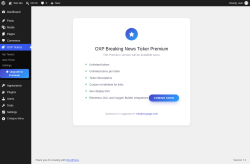 Page screenshot: OXP Tickers &rarr; Upgrade to Premium