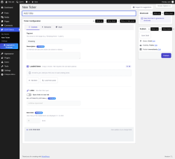 Page screenshot: OXP Tickers &rarr; New Ticker