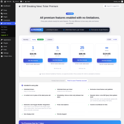 Page screenshot: OXP Tickers &rarr; Upgrade&nbsp;&nbsp;➤