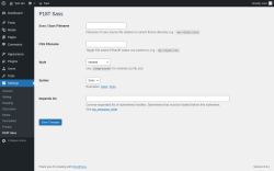 Page screenshot: Settings &rarr; P18T Sass