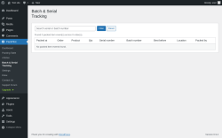 Page screenshot: PackPilot &rarr; Batch & Serial Tracking