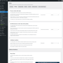 Page screenshot: PackPilot &rarr; Doku &rarr; 
					Settings				