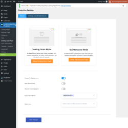 Page screenshot: Landing Pages By PluginOps → Coming Soon Page