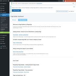 Page screenshot: Landing Pages By PluginOps → Dashboard