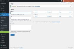 Page screenshot: Landing Pages By PluginOps → Tags