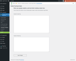 Page screenshot: Landing Pages By PluginOps → Tracking & Analytics