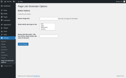 Page screenshot: Settings → Page Link Generator Options