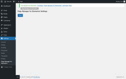 Page screenshot: Settings → Page Manager for Elementor