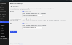 Page screenshot: Settings &rarr; Performance
