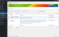 Page screenshot: Plugins &lsaquo; Test site &mdash; WordPress